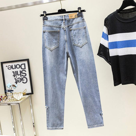 Pantalones Denim Harlan Cropped Estilo Coreano - Image 6