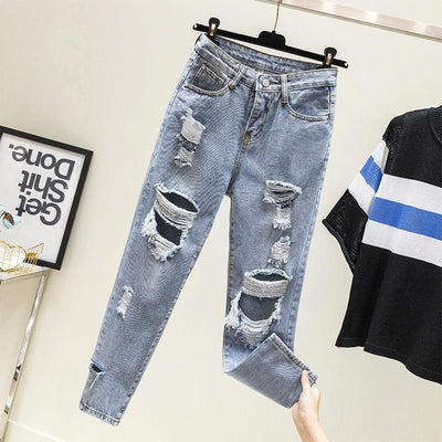 Pantalones Denim Harlan Cropped Estilo Coreano - Image 8