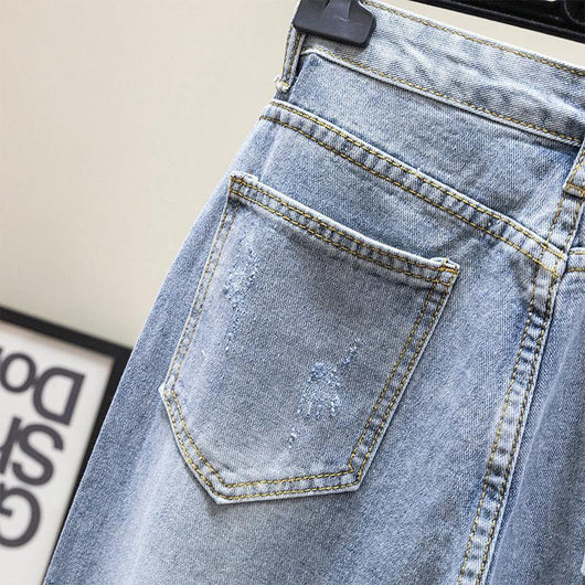 Pantalones Denim Harlan Cropped Estilo Coreano - Image 3