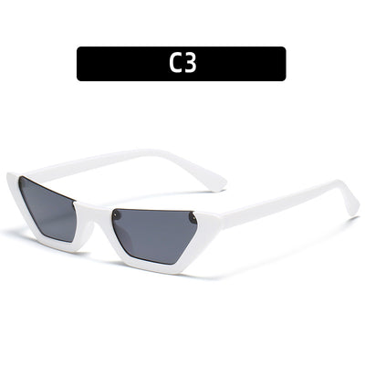 Retro cat-eye sunglasses with a brown leopard print plastic frame and brown lenses, shown on a white background. - Image 4
