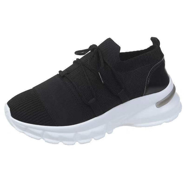 Zapatos Casuales Talla Grande para Mujer con Suela Gruesa y Tejido Volador