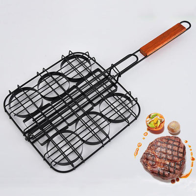 Prensa para Hamburguesas Mini Antiadherente con Canasta para Asar