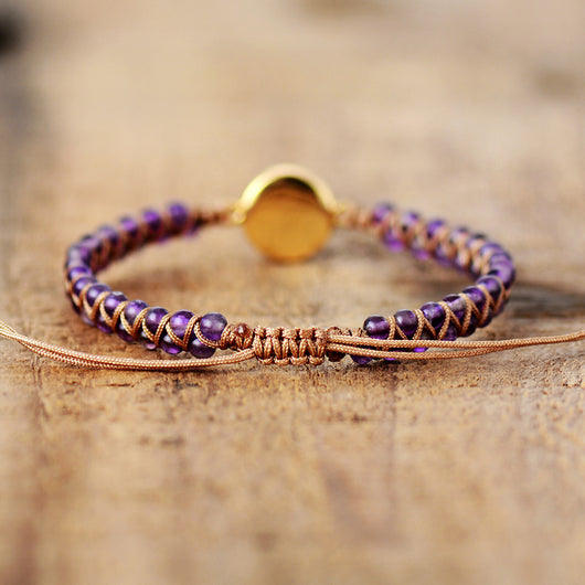 Pulsera de Piedras Naturales Amatista y Ópalo - Brazalete Trenzado Bohemio para Yoga y Amistad - Image 13