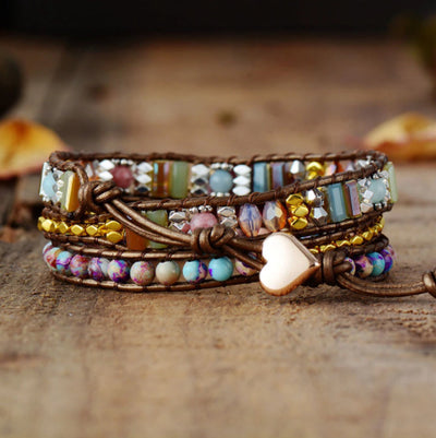 Pulsera Tejida de Rodonita Natural para Mujer - Image 6