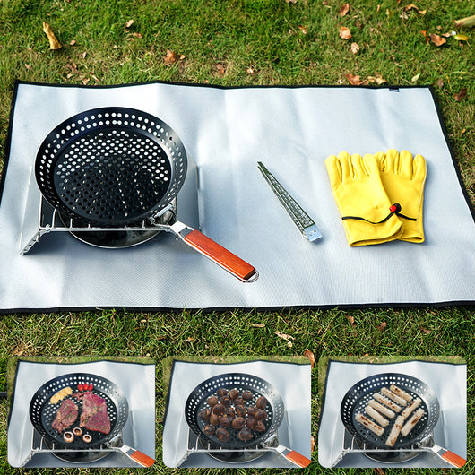 Sartén Plegable Redonda para Camping y Asados al Aire Libre - Image 3