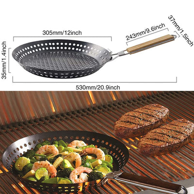 Sartén Plegable Redonda para Camping y Asados al Aire Libre - Image 2