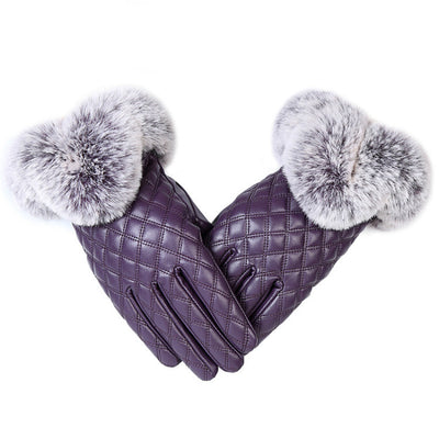 Guantes de Invierno con Pompón de Piel Sintética y Pantalla Táctil - Image 4