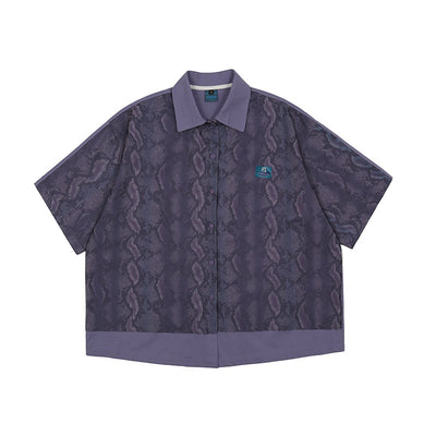 Camisa Suelta Manga Corta con Estampado de Pitón - Image 3