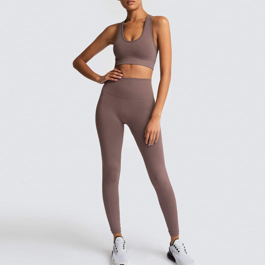 Conjunto Deportivo de Sostén y Top Fitness Europeo Americano - Image 22