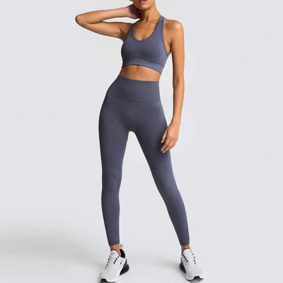 Conjunto Deportivo de Sostén y Top Fitness Europeo Americano - Image 9