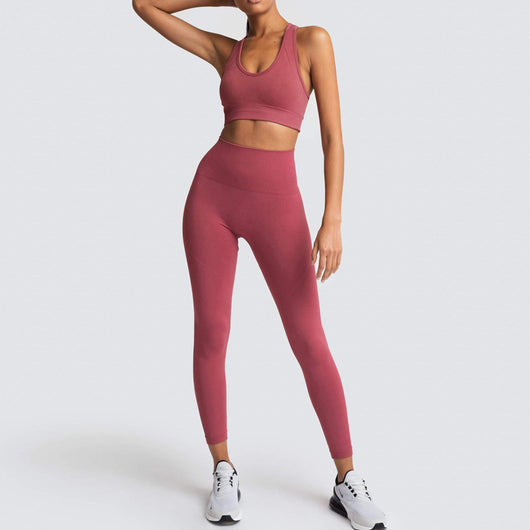 Conjunto Deportivo de Sostén y Top Fitness Europeo Americano - Image 3
