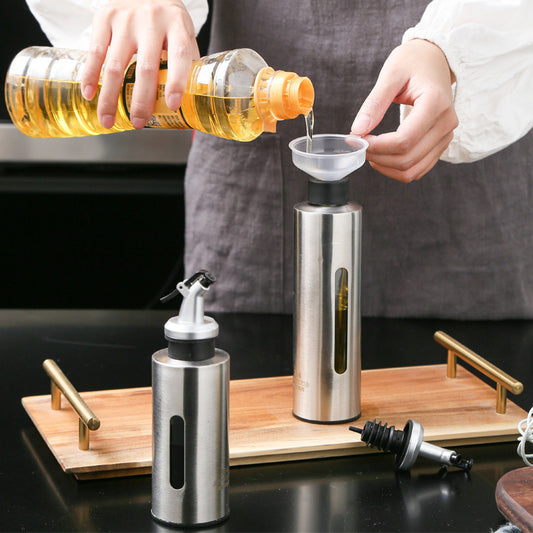 Botella Dispensadora Multiusos con Embudo - Condimentos, Vinagre y Especias
