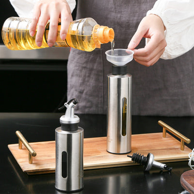 Botella Dispensadora Multiusos con Embudo - Condimentos, Vinagre y Especias