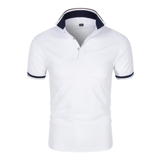 Polo Manga Corta Hombre Color Sólido con Cuello - Image 14
