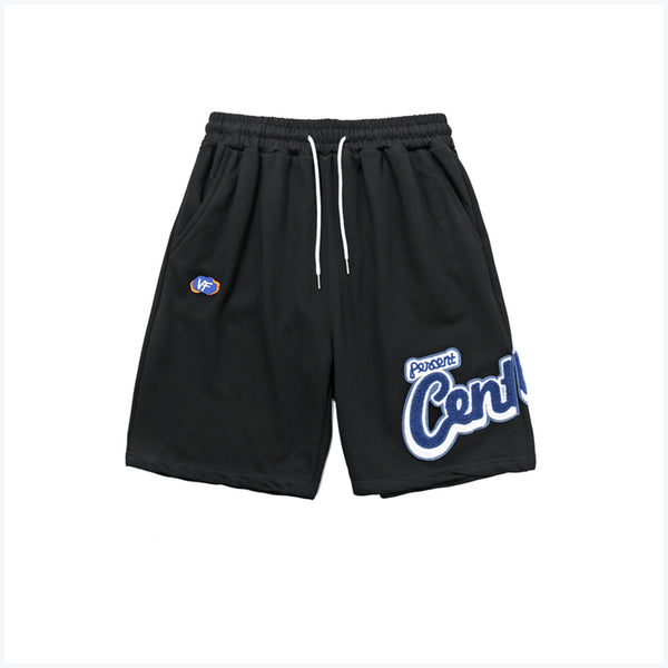 Shorts Casuales Unisex con Estampado de Letras en Relieve