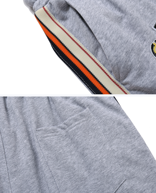 Shorts Casuales con Detalles de Oso y Costuras en Contraste - Image 10