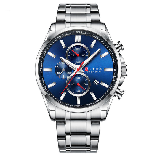 Reloj de Hombre Deportivo Acuático con Calendario y Correa de Acero - Image 3