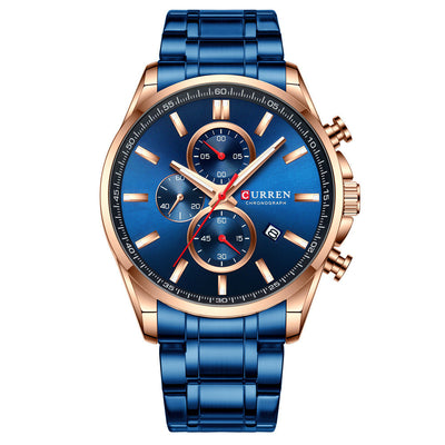 Reloj de Hombre Deportivo Acuático con Calendario y Correa de Acero - Image 4