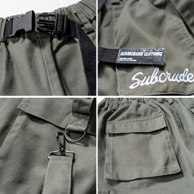 Pantalones Cortos Funcionales Holgados Estilo Japonés para Hombre - Image 8
