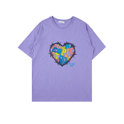 Camiseta Suelta Morada de Manga Media para Mujer - Largo Midi Verano - Image 8