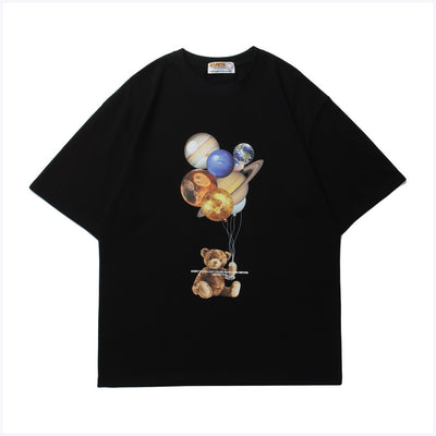 Playera Unisex Estampado Oso Estrella - Cómoda y Versátil para Parejas - Image 9