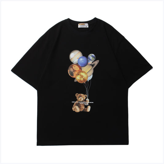 Playera Unisex Estampado Oso Estrella - Cómoda y Versátil para Parejas