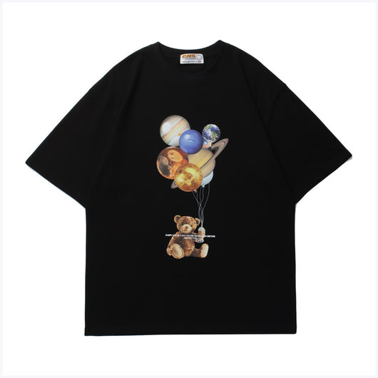 Playera Unisex Estampado Oso Estrella - Cómoda y Versátil para Parejas