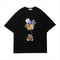 Unisex Star Bear Print T-Shirt - Comfortable and Versatile for Couples