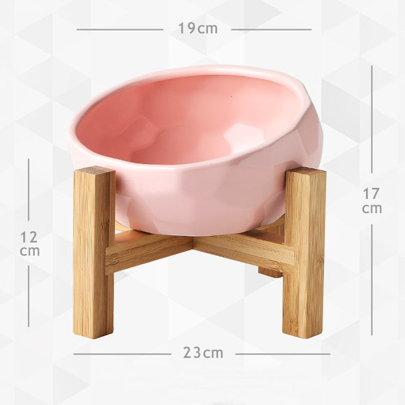 Comedero Elevado de Cerámica para Gatos con Soporte Ergonómico