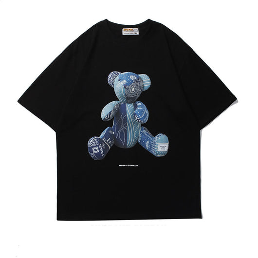 Playera Unisex Estampado 3D Oso Tide - Cómoda y Versátil para Parejas - Image 6