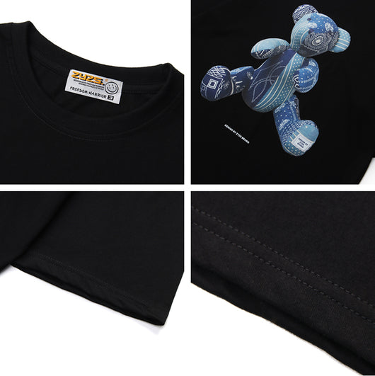 Playera Unisex Estampado 3D Oso Tide - Cómoda y Versátil para Parejas - Image 10