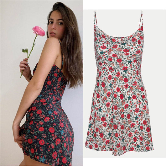 Vestido Camisero de Seda con Estampado Floral y Cuello Envolvente - Image 10