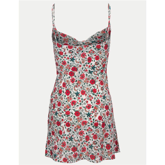 Vestido Camisero de Seda con Estampado Floral y Cuello Envolvente - Image 6