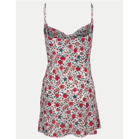 Vestido Camisero de Seda con Estampado Floral y Cuello Envolvente - Image 2