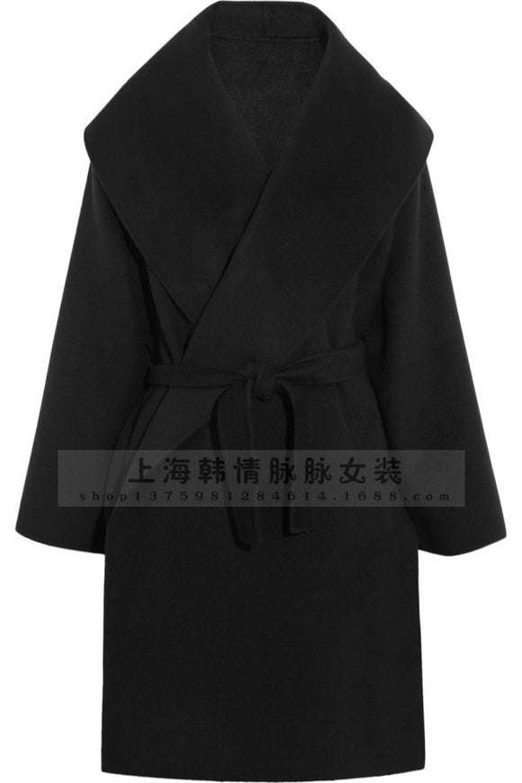 Abrigo Suelto Elegante Oversized con Cinturón