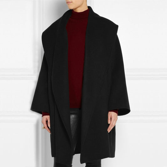 Abrigo Suelto Elegante Oversized con Cinturón