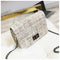 Bolso Mensajero Cuadrado Mini de Lana Coreano Ulzzang con Cadena para Mujer