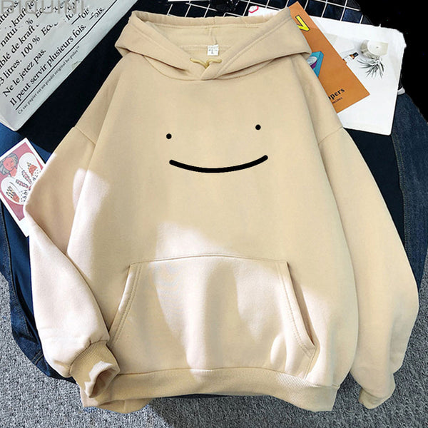 Sudadera con Capucha Preppy Suelta de Color Sólido para Estudiantes