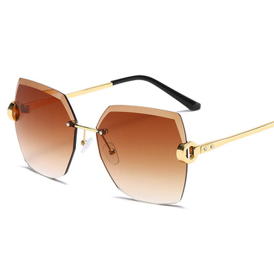Gafas de Sol Rimless Tendencia Europa América - Diseño Moderno para Mujer - Image 18