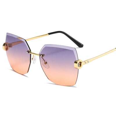Gafas de Sol Rimless Tendencia Europa América - Diseño Moderno para Mujer - Image 19