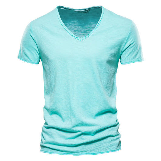 Playera Básica de Algodón Slubby para Hombre - Colores Sólidos - Image 23