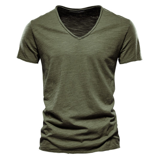 Playera Básica de Algodón Slubby para Hombre - Colores Sólidos - Image 14