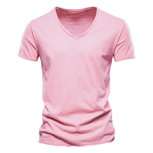 Playera Básica de Algodón Slubby para Hombre - Colores Sólidos - Image 2