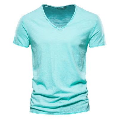 Playera Básica de Algodón Slubby para Hombre - Colores Sólidos - Image 5