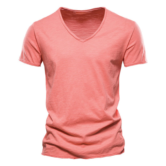 Playera Básica de Algodón Slubby para Hombre - Colores Sólidos - Image 8
