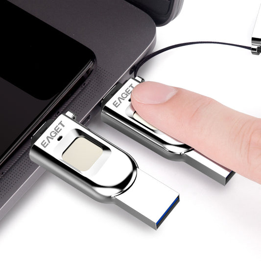 Unidad de Almacenamiento Dual USB con Encriptación Biométrica por Huella Dactilar