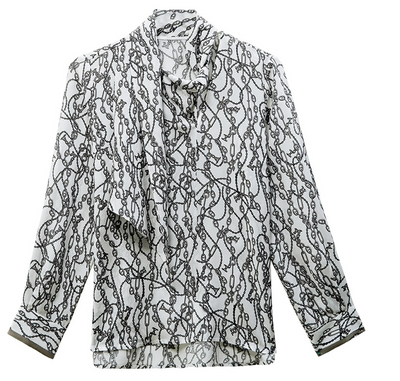 Blusa de Seda Gruesa Manga Larga Diseño Moderno para Primavera Verano - Image 7