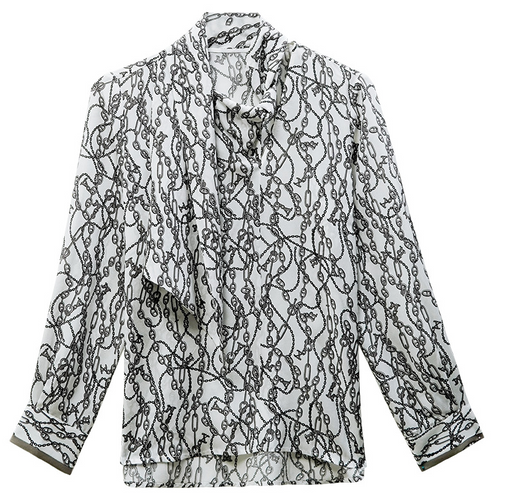 Blusa de Seda Gruesa Manga Larga Diseño Moderno para Primavera Verano - Image 7