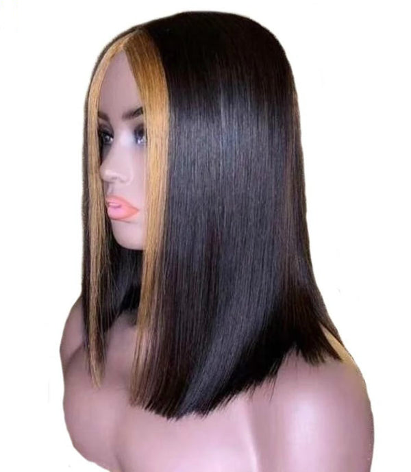 Peluca Cabello Liso Frontal de Encaje - Estilo Explosión Cabello Humano Europeo