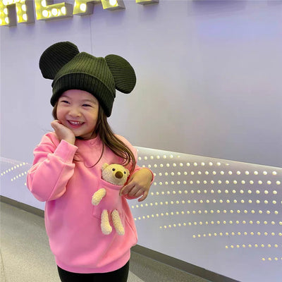 Sudadera Infantil Niña Diseño Osito Coreano Acolchada - Image 10
